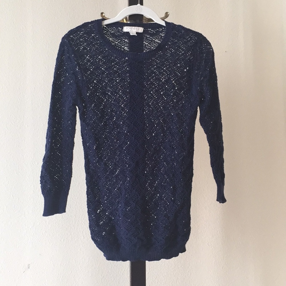 Navy Blue Pullover Sweater
